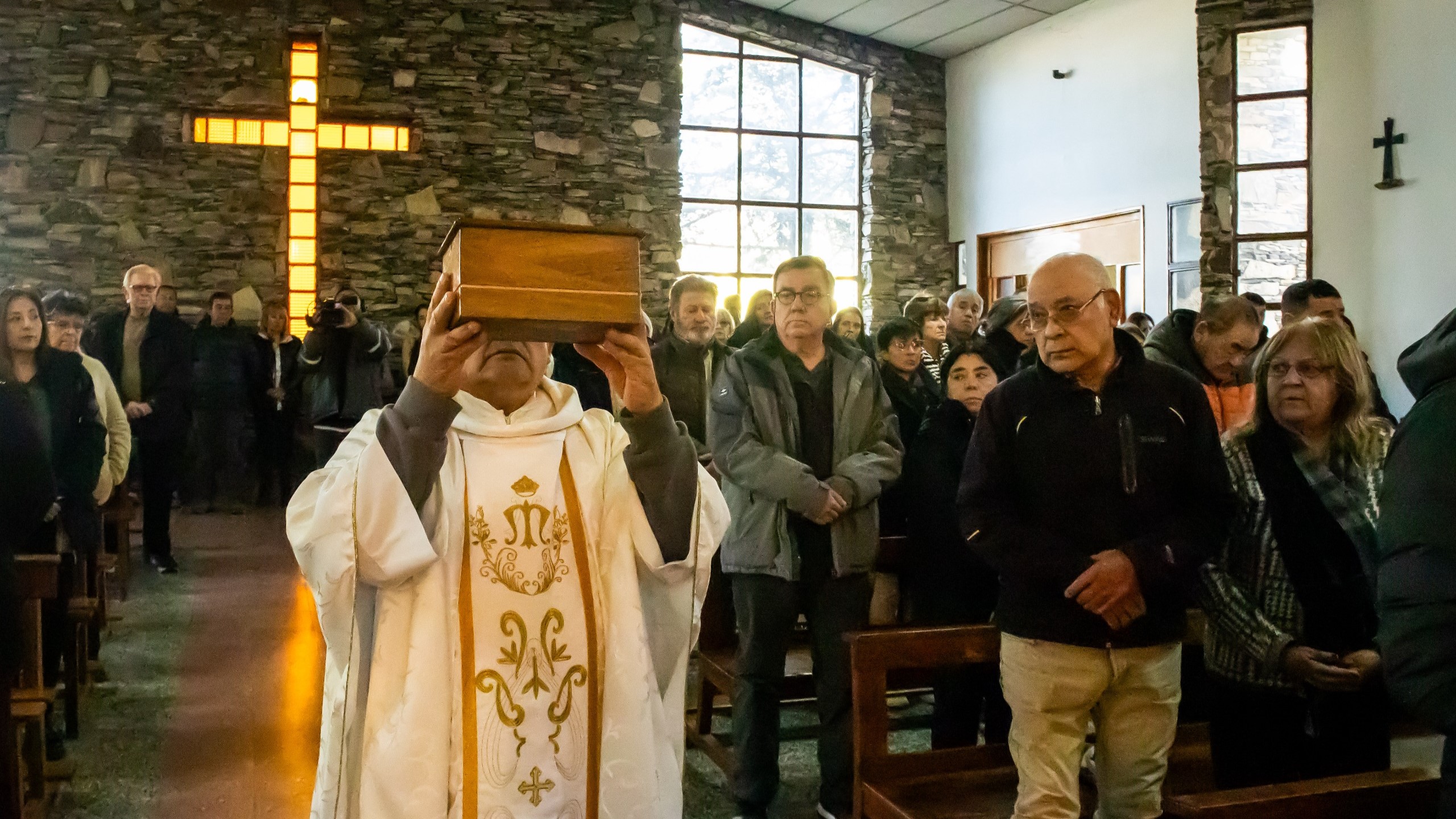Las cenizas de Jorge Marcelo Soloaga  fueron depositadas en santuario de la parroquia Nuestra Señora del Rosario