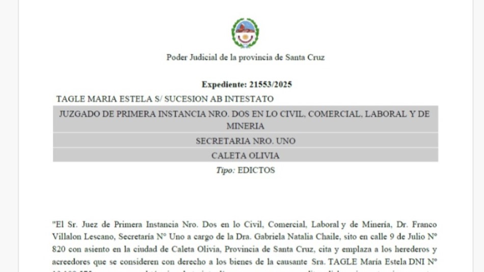 Poder Judicial de la provincia de Santa Cruz