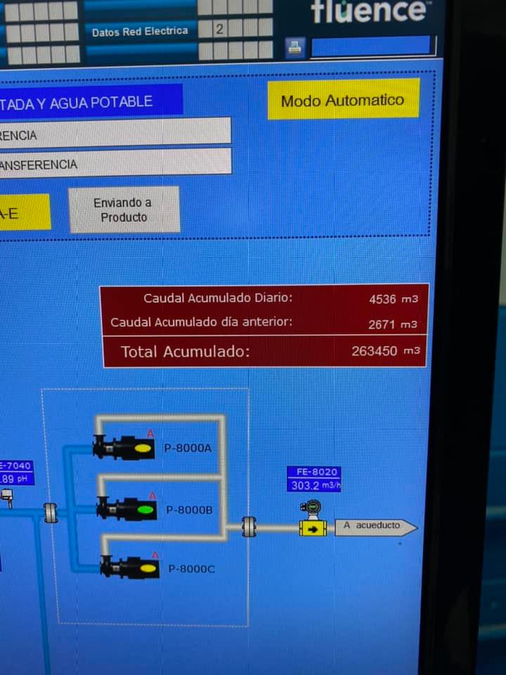 La planta de ósmosis está proveyendo más de 7 millones de litros de agua por día