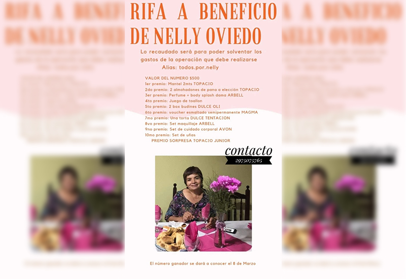 El Caletense | Rifa solidaria para recaudar fondos para la costosa  operación de Nelly Oviedo