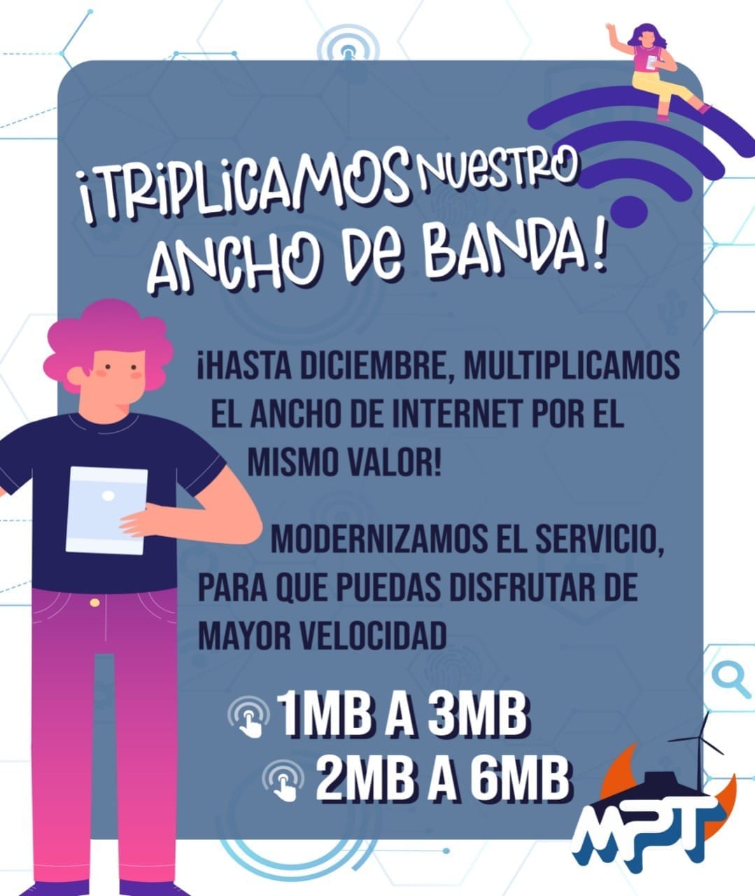 Hasta diciembre, municipio de Truncado triplicó el ancho de banda 