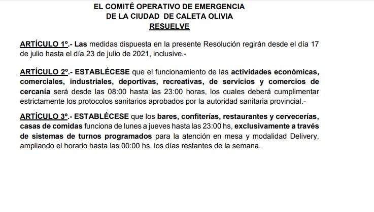 El COE amplió la franja horaria: los comercios podrán abrir hasta las 23 horas