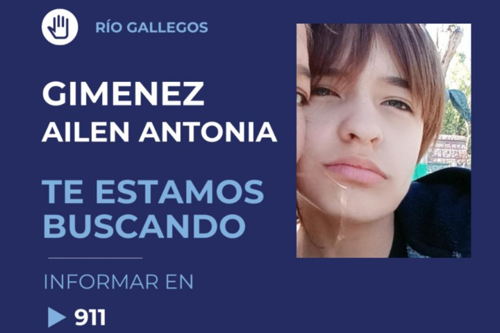 Se solicita colaboración para encontrar a Ailén Antonia Giménez