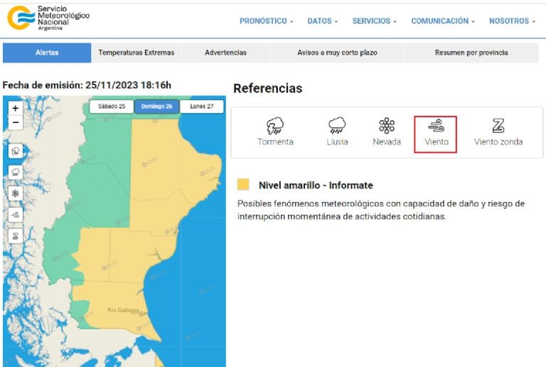 Anuncian alerta amarillo por viento para gran parte de Santa Cruz