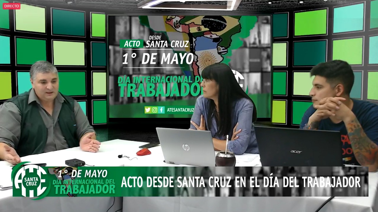 Histórica transmisión del 1ª de mayo y lanzamiento del multi espacio de comunicación de ATE Santa Cruz
