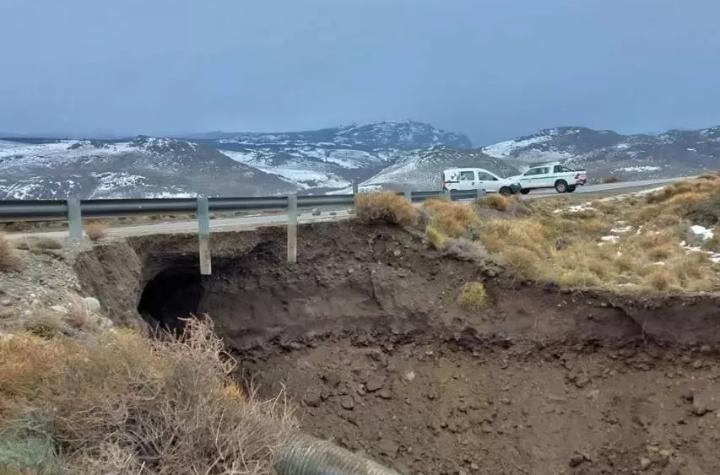 El estado crítico de la Ruta Provincial N°41 cerca de El Chaltén