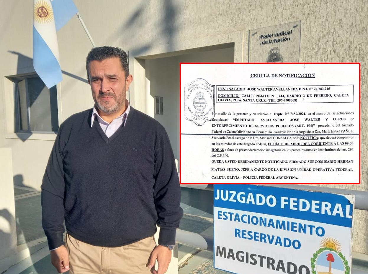 José Avellaneda fue citado por la Justicia Federal por protestas realizadas sobre Ruta Nacional Nº 3 