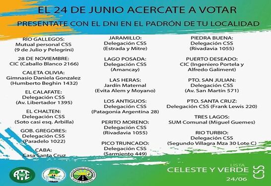 Informaron los lugares de votación para las elecciones del 24 de Junio