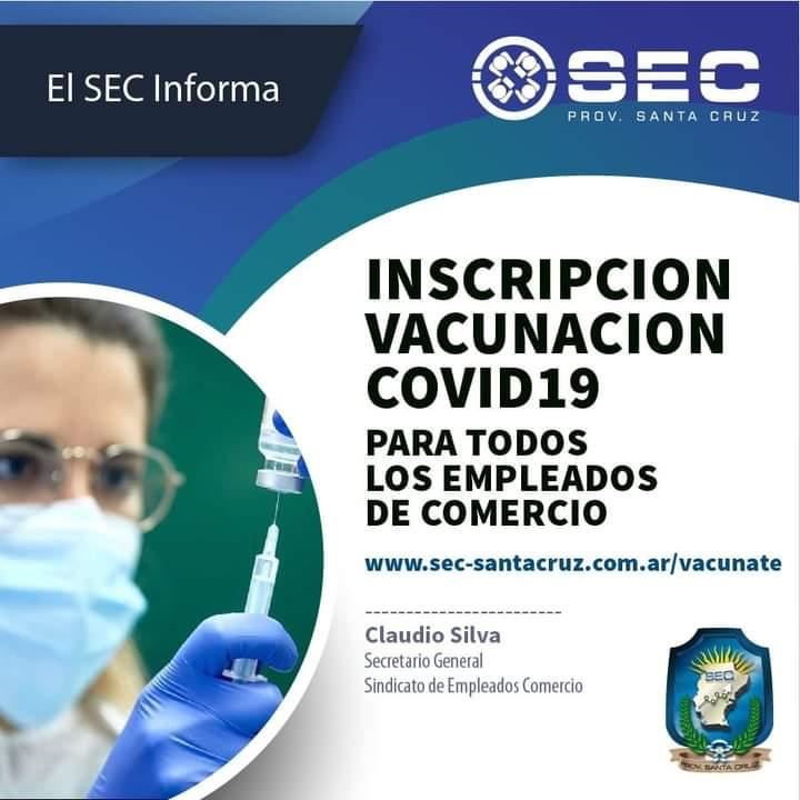 Inscriben para vacunar a los empleados de comercio de la zona sur y centro