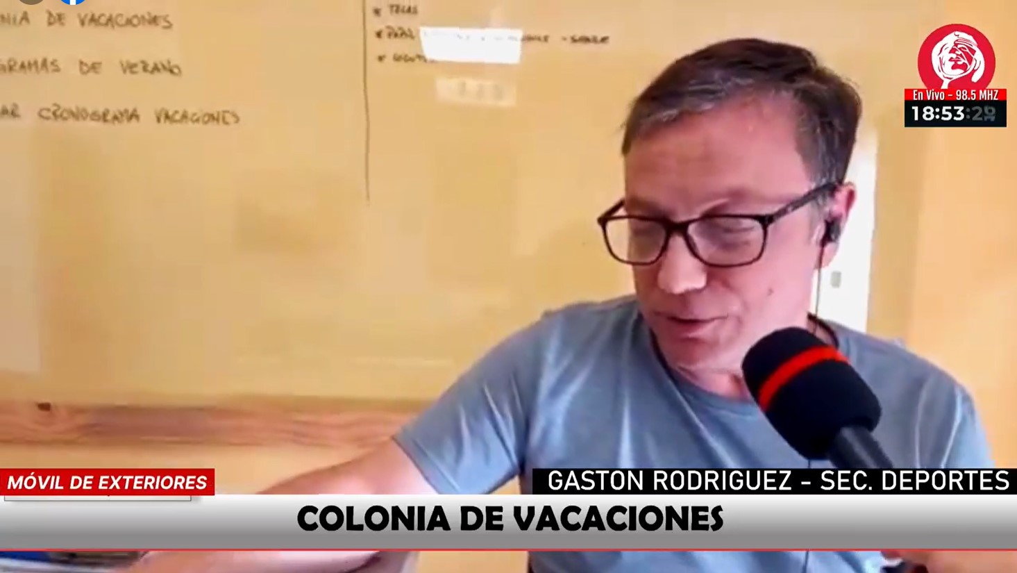 Gastón Rodríguez habló sobre el inicio de las colonias de vacaciones 