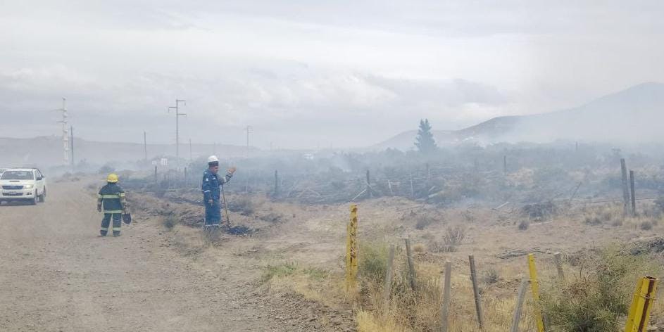 Afecta unos 3 kilometro de extensión: nueva quema de pastizales en la bajada de quitralco