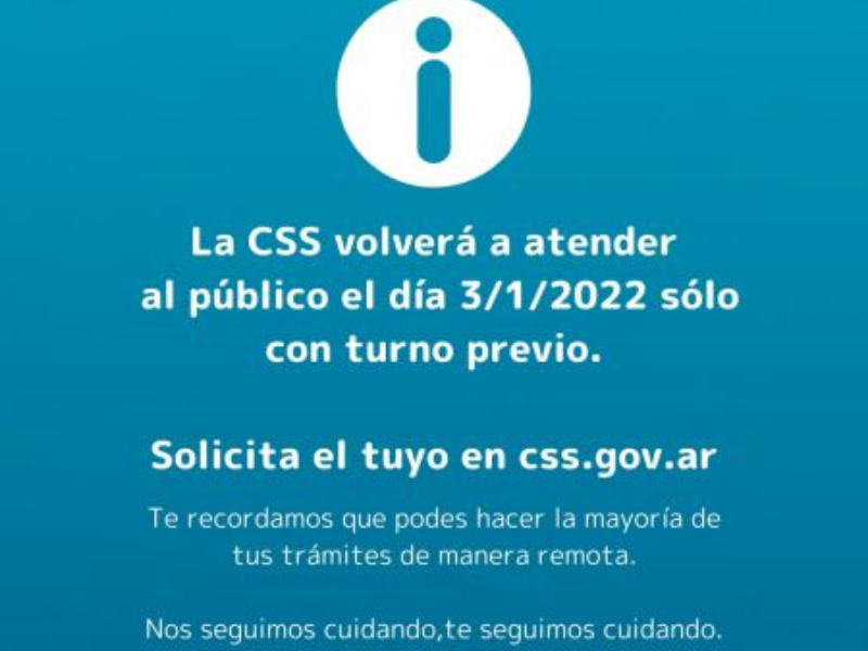 La Caja de Servicios Sociales retoma la atención al público sólo con turno