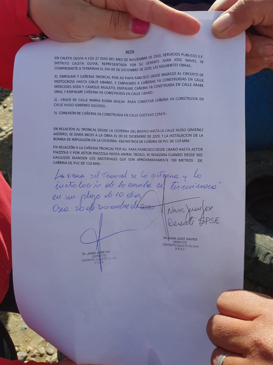 Cotillo y Naves, firmaron sendos compromisos de gestión y obras para el Bicentenario y otros barrios