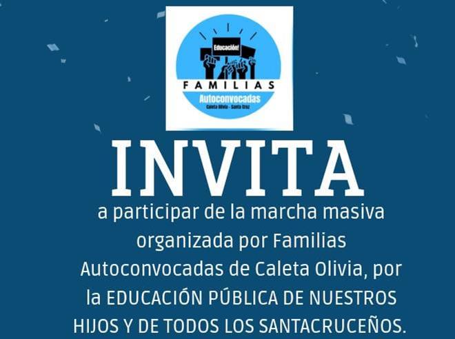 Convocan a participar de una marcha masiva en defensa de la educación