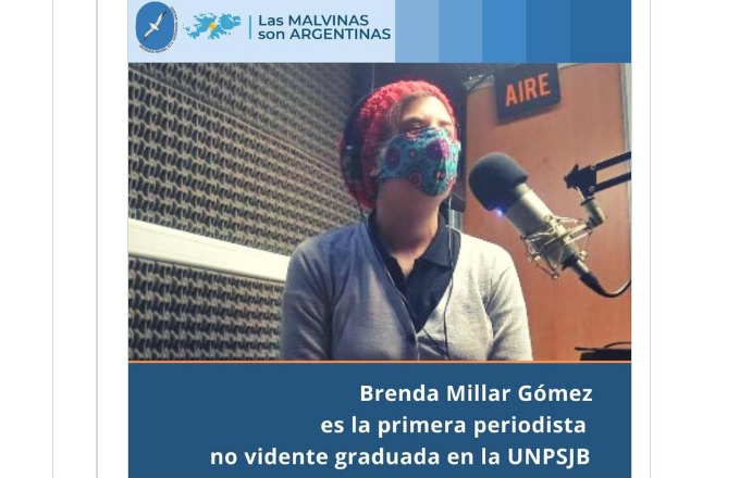 Se graduó la primer periodista no vidente en la Universidad Nacional de la Patagonia San Juan Bosco