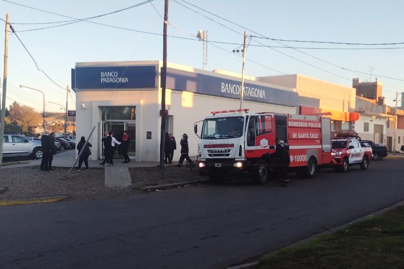 Alerta en Banco Patagonia por un principio de incendio