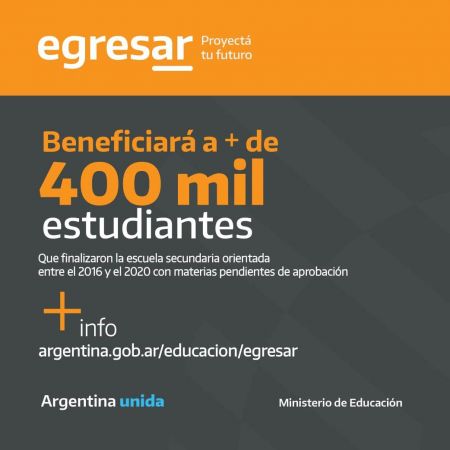 Inicia el Plan Egresar para estudiantes secundarios que adeuden materias