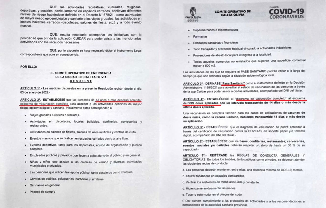 El COE estableció el 