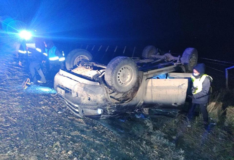 Volcó una camioneta con trabajadores y un menor en Sarmiento: 5 heridos