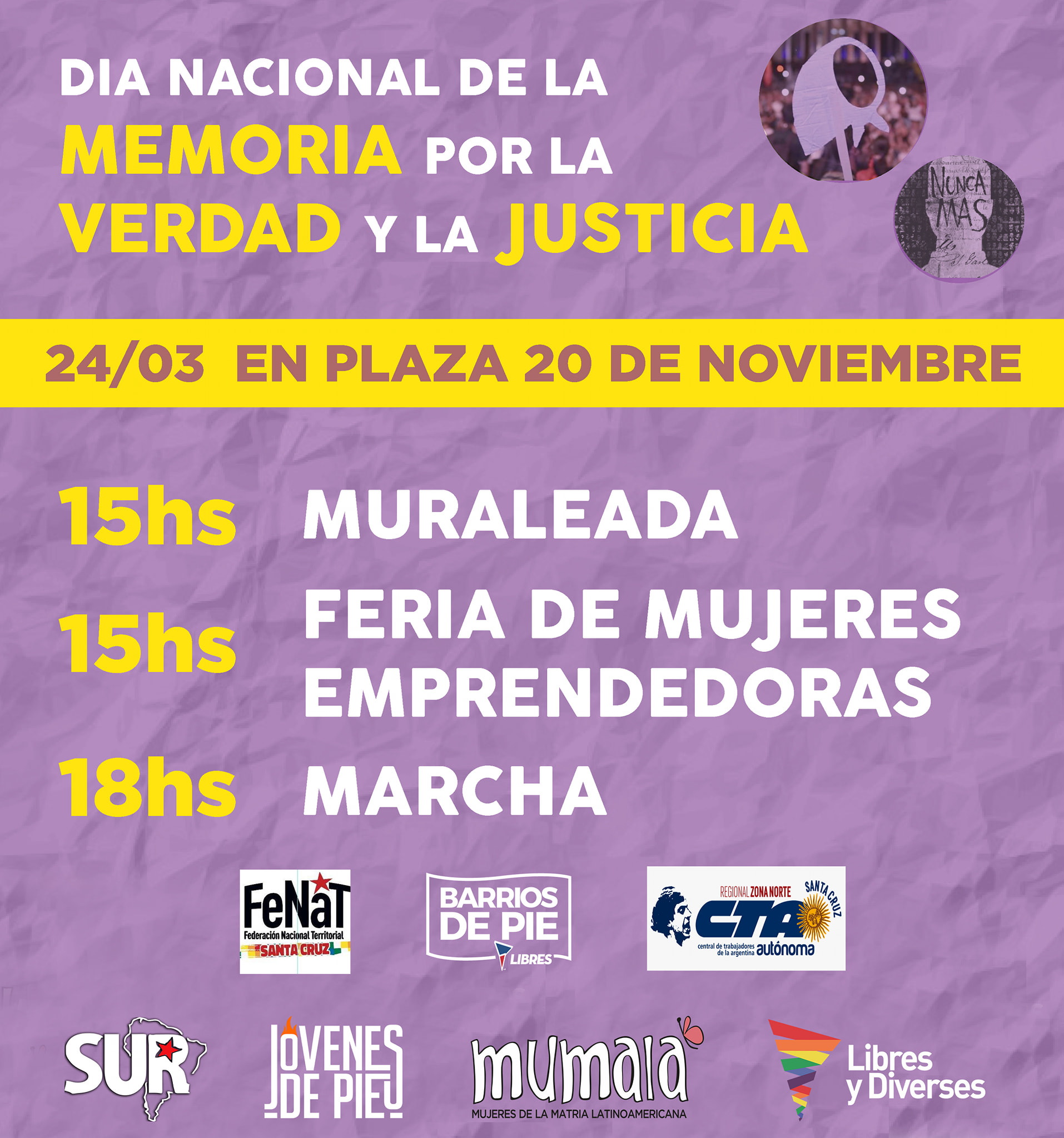 Feria de Emprendedoras y Muraleada por la Memoria
