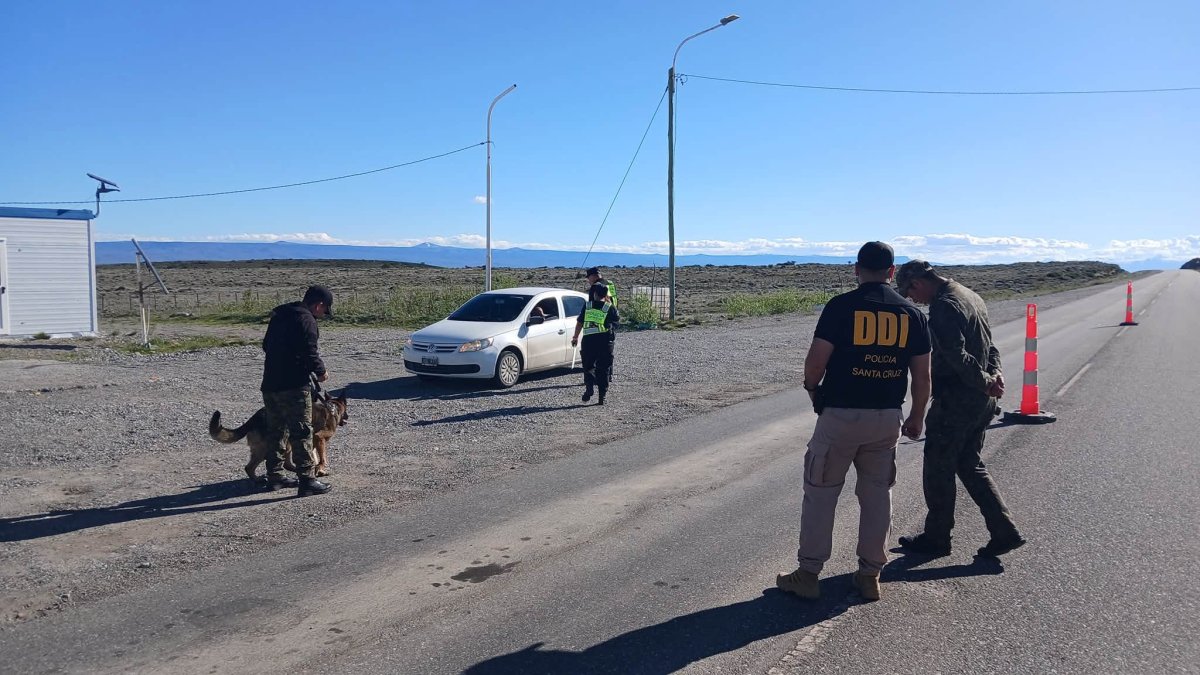 Perito Moreno: la Policía y la División Canes desplegaron fuertes controles vehiculares 