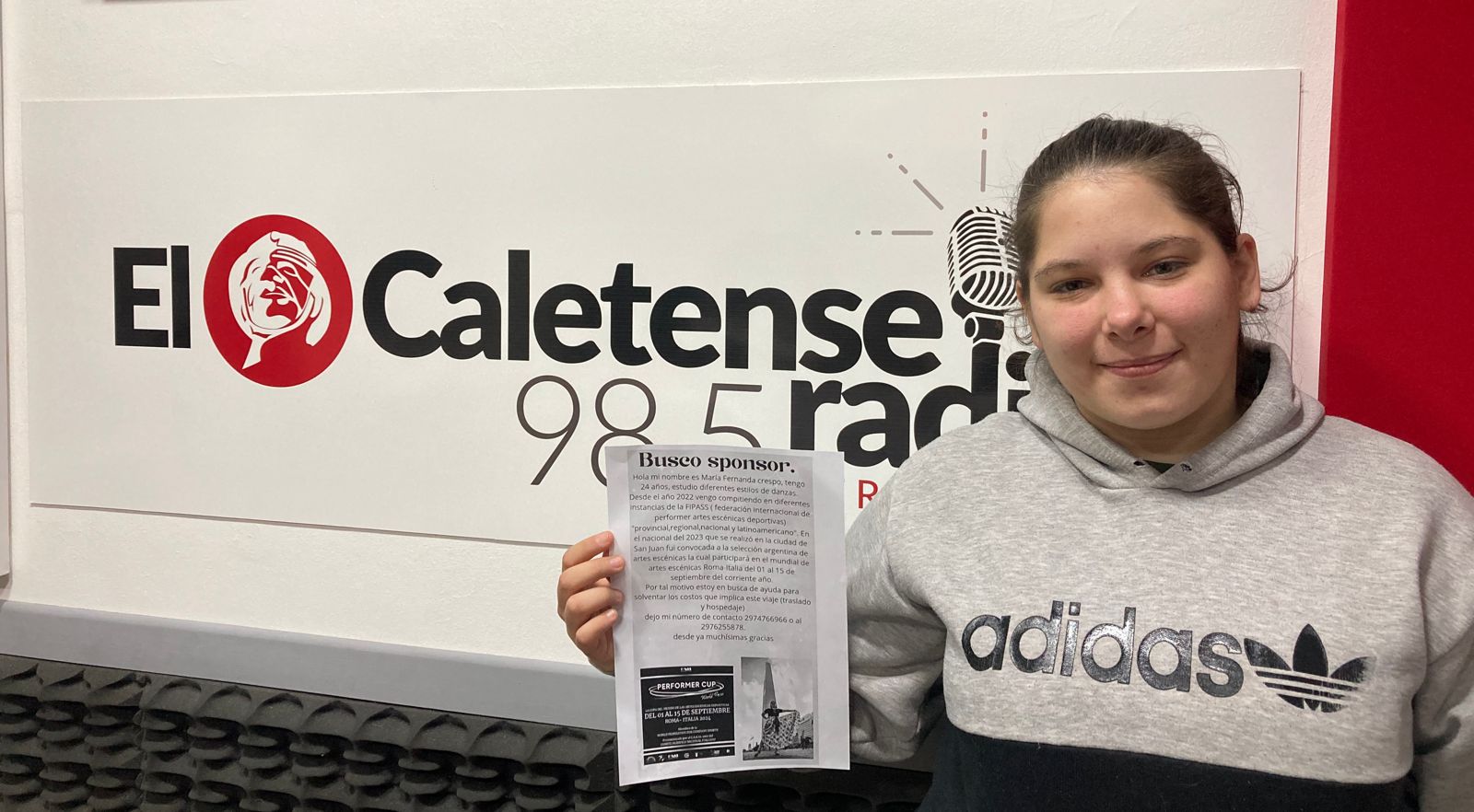 María Fernanda: de Caleta Olivia al Mundial de Artes en Italia