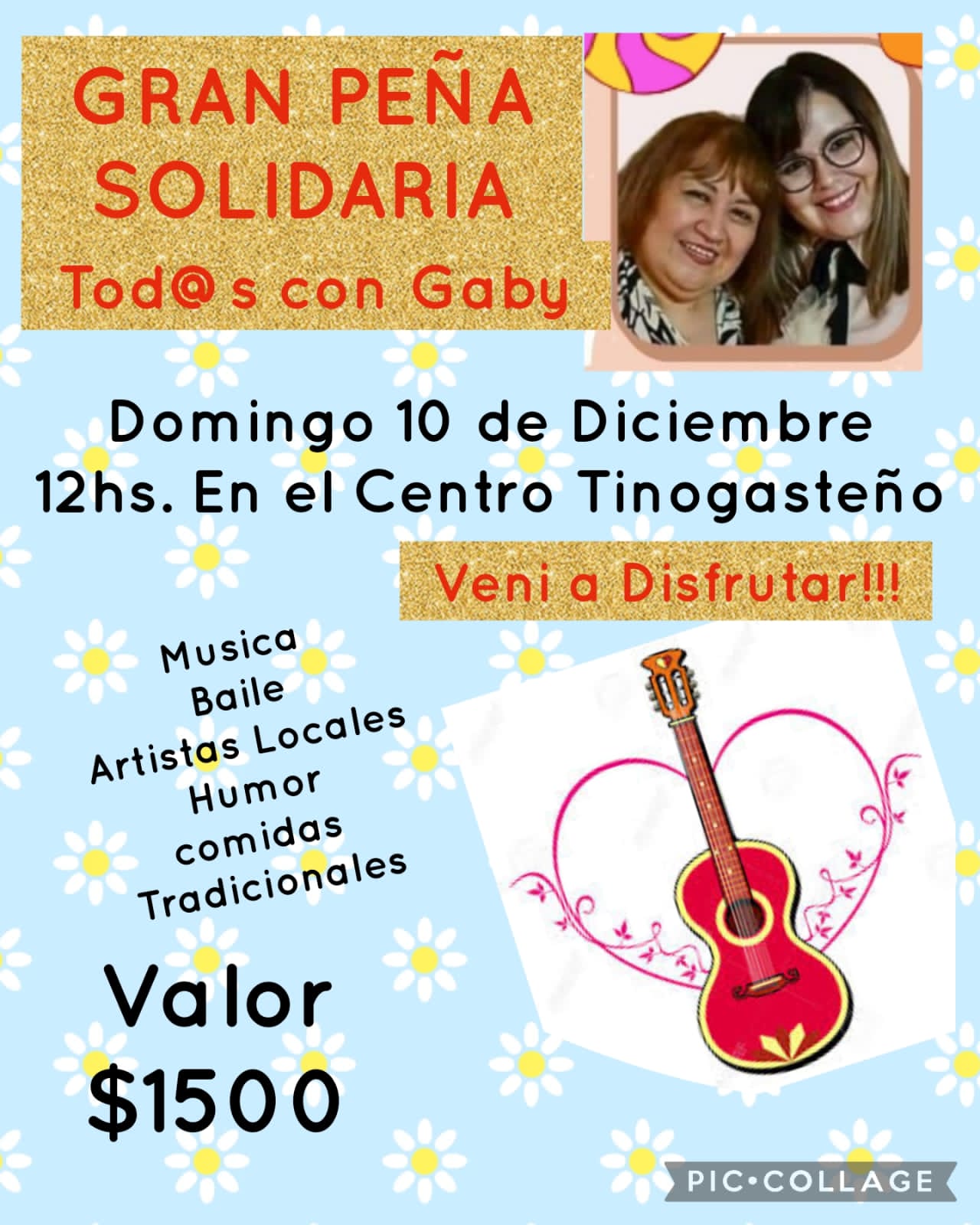 Gran Peña solidaria en apoyo a Gaby: jornada de música y solidaridad