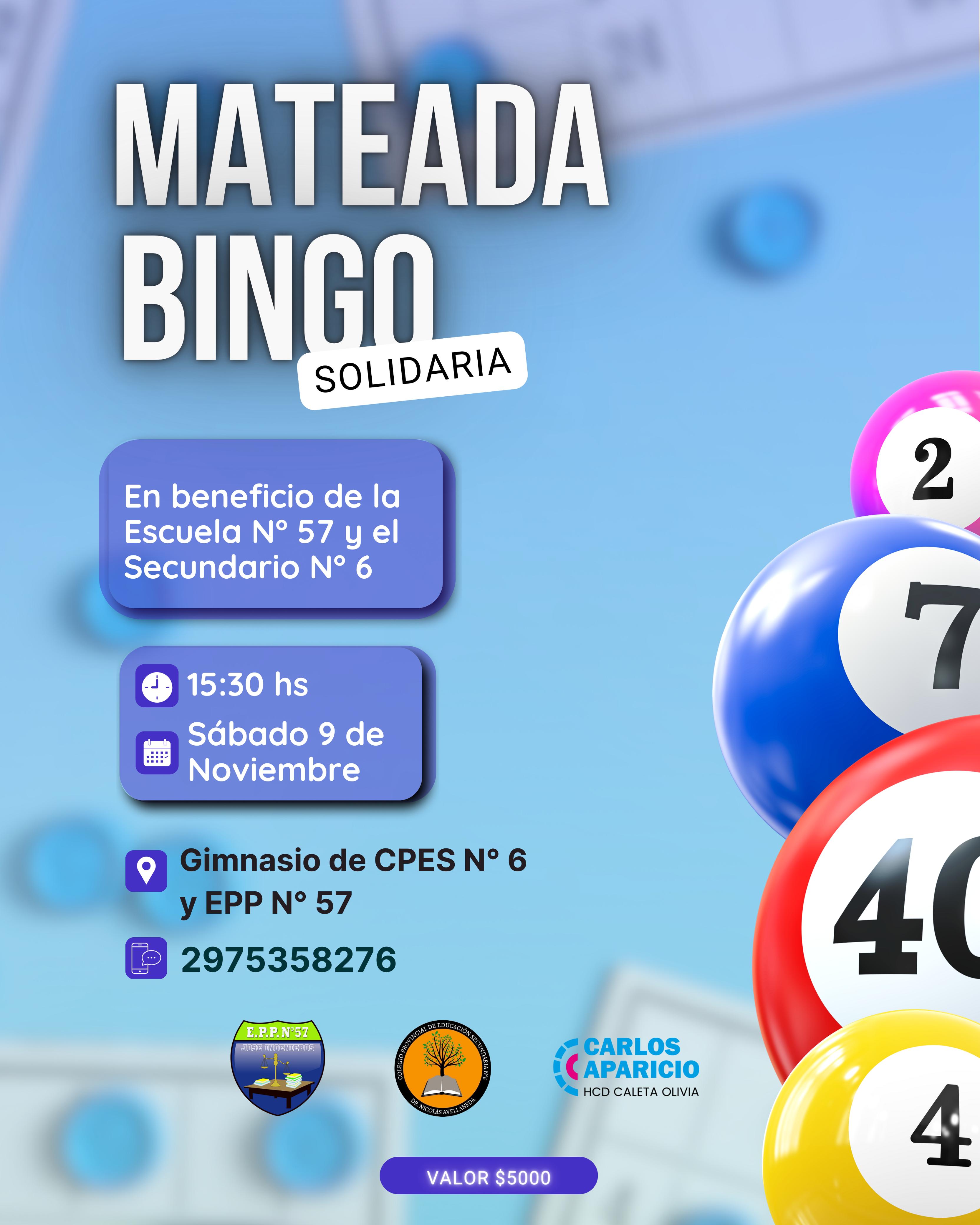 Gran Mateada Bingo Solidaria para Ayudar a Escuelas de Caleta Olivia
