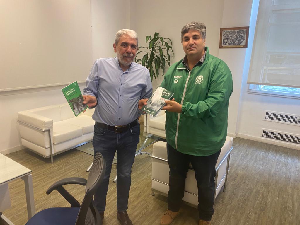 El secretario gremial de ATE nación, Alejandro Garzón, se reunión con Anibal Fernandez