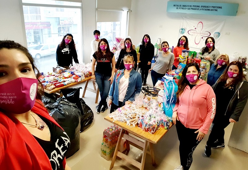 Valiosa colaboración de Petroleros Jerárquicos con un Merendero comodorense