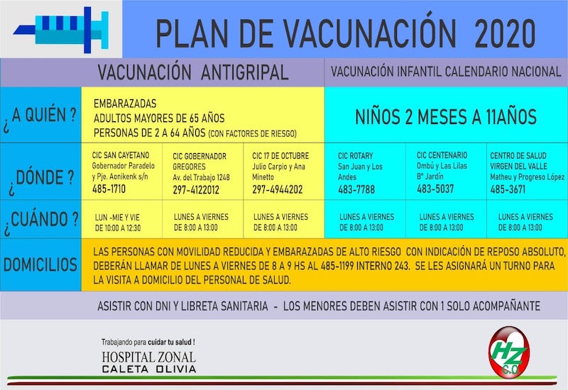 Vacunación antigripal: el lunes arranca la 2ª etapa de vacunación a los adultos mayores y grupos de riesgo