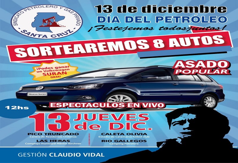 Claudio Vidal entregará 8 autos a los trabajadores por el día del petróleo