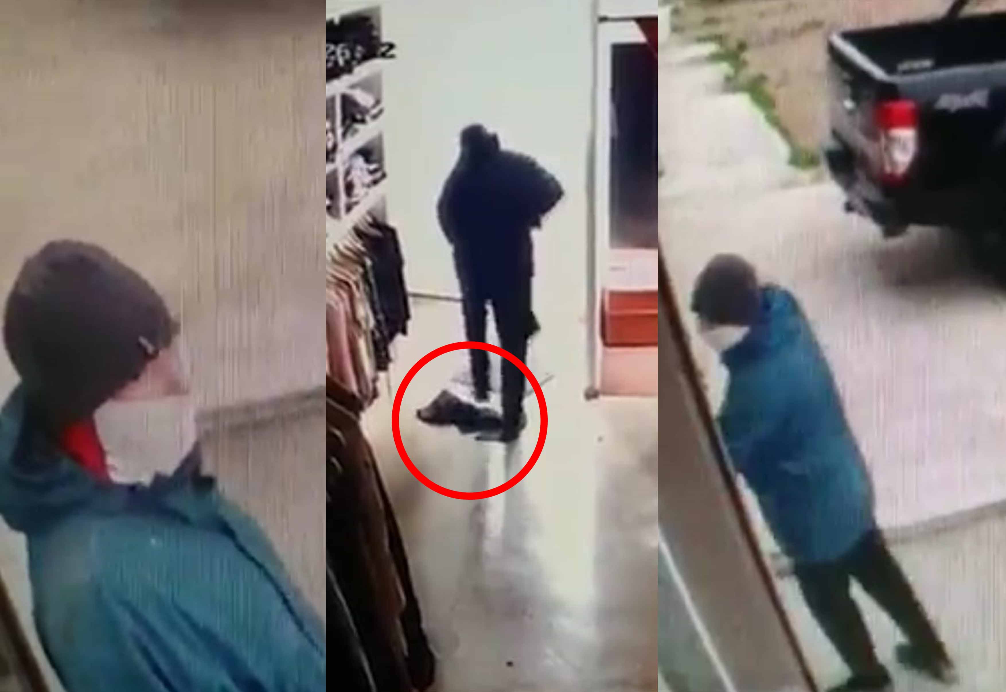 Entró a robar en un local de ropa y quedó registrado en las cámaras