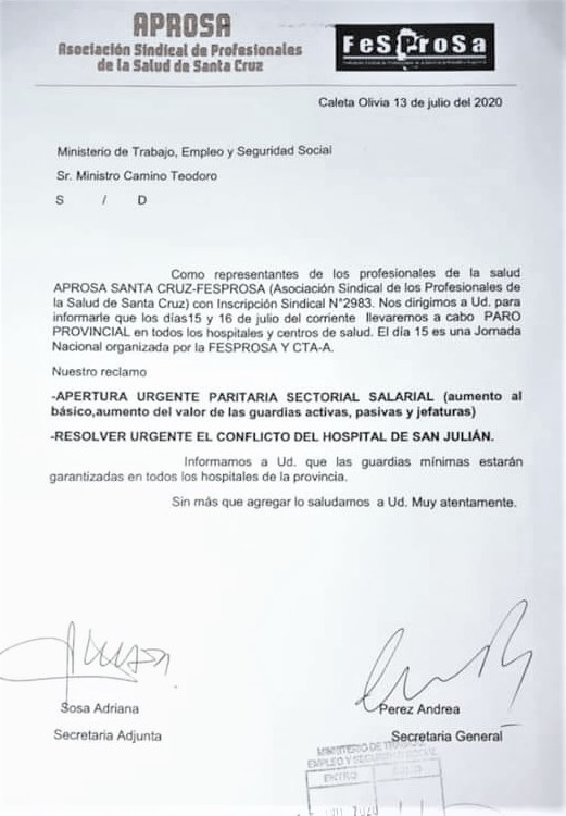 Esta semana, los profesionales de la salud vuelven a parar por 48 horas