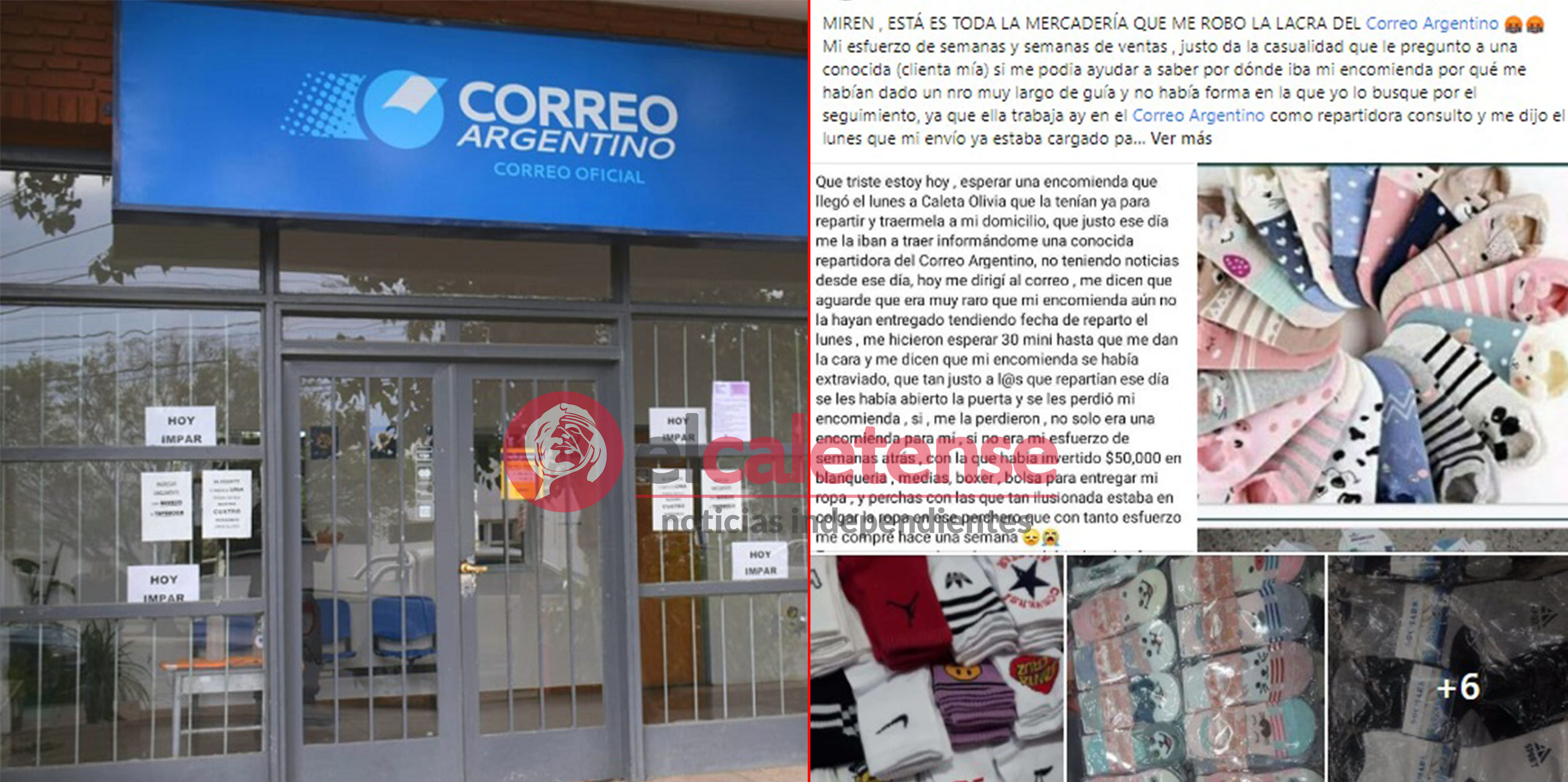 Caleta Olivia: le robaron un paquete y después la increpó el mismo personal del Correo Argentino 