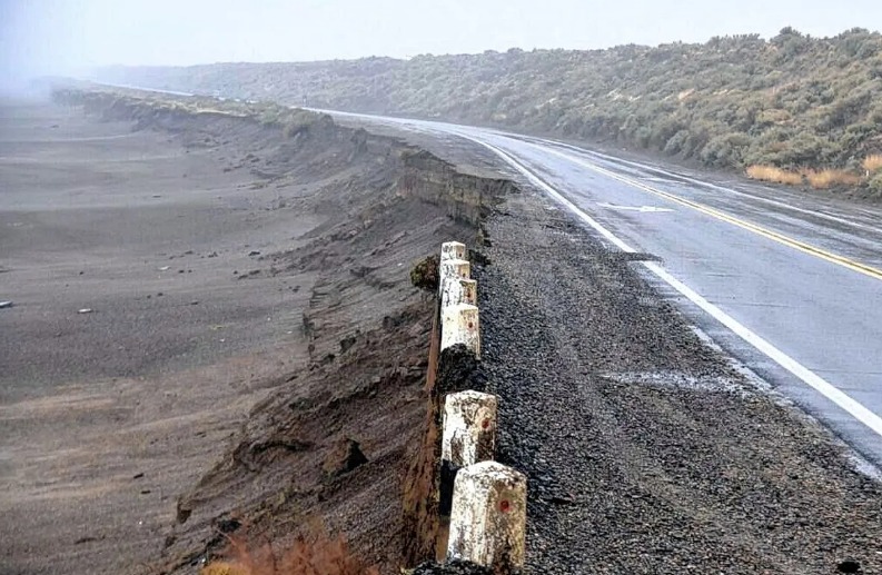 Santa Cruz: Emergencia vial declarada en un tramo de la Ruta 3